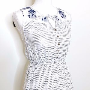Lucky Brand Polka Dot Floral Retro Sheath Dress